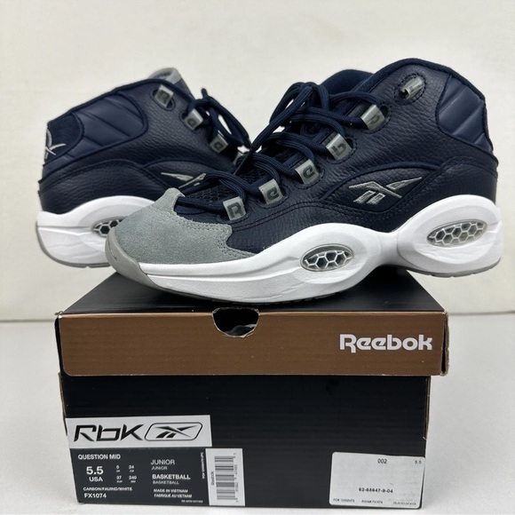 Reebok Question Mid Georgetown Allen Iverson Basketball Shoes